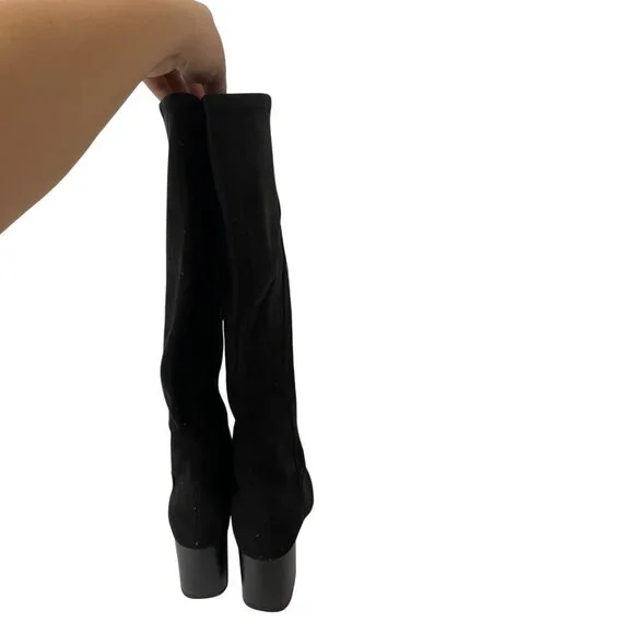 Boden Womens Cara Heeled Stretch Knee Boots Size EU 39 US 8 Black A1579 NWOB - Picture 6 of 15